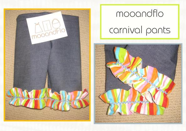 carnival pants with sassy striped frill